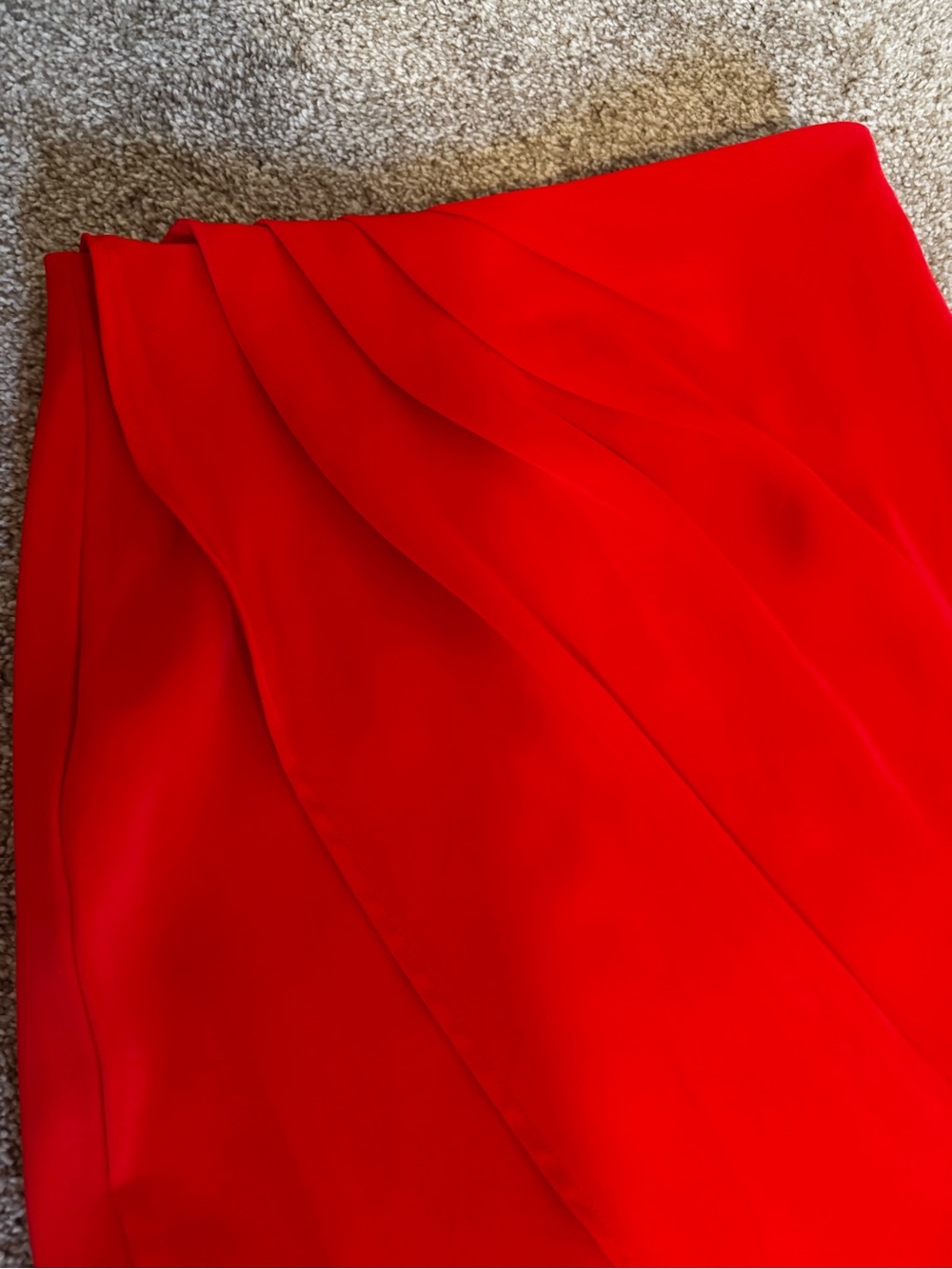 superdown Red High-Low Front Split Skirt - Picture 4 of 6